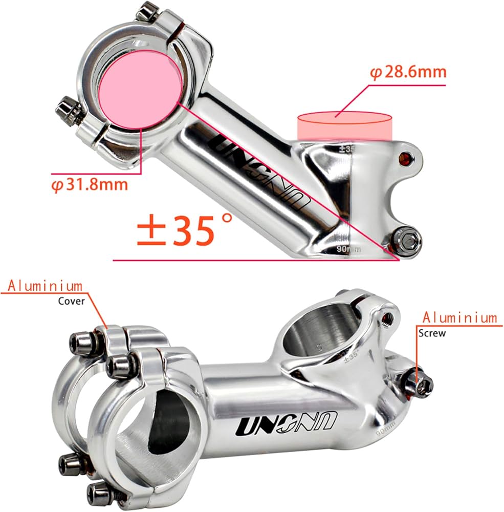 Amazon.com : MEISCHE 31.8 Stem 90mm Mountain Bike Stem, 35 Degree