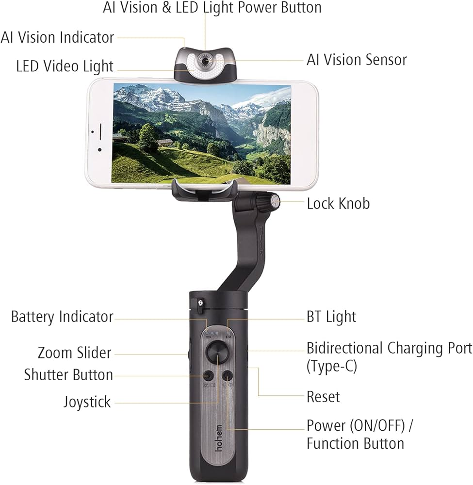 Amazon.co.jp: Hohem iSteady V2 3軸ハンドヘルドスタビライザー