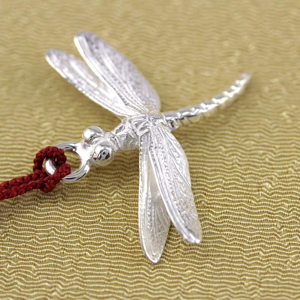 Amazon.co.jp: [梅都工房] 根付 銀製 蜻蛉・とんぼ・トンボ 大 作品