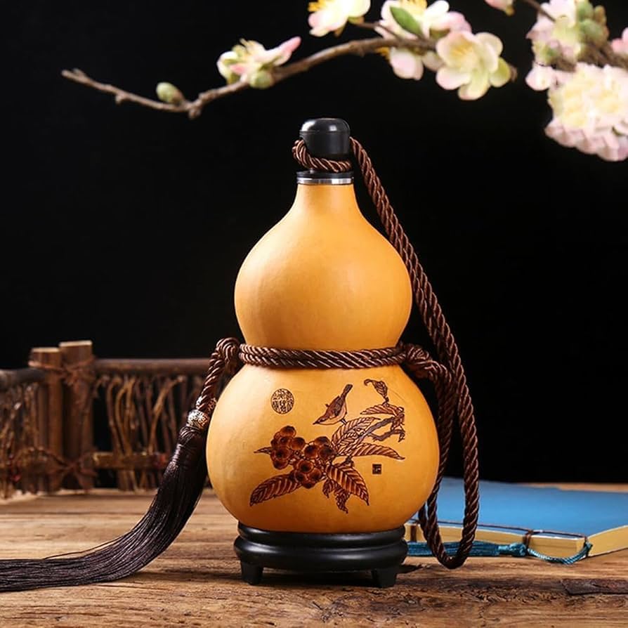 Amazon｜GuAiMeng ひょうたん 水筒 瓢箪 酒入れ レトロ徳利 ひょうたん