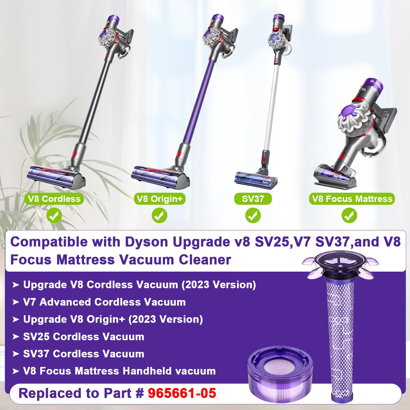 Amazon.com - Upgraded V8 Filter for Dyson V8 V7 New Version / SV25