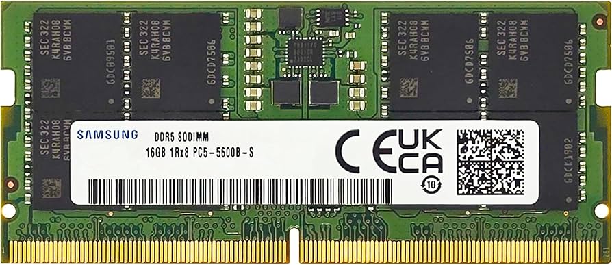 Samsung 16GB DDR5 5600MHz PC5-44800 CL46 SODIMM 1Rx8 Single Rank