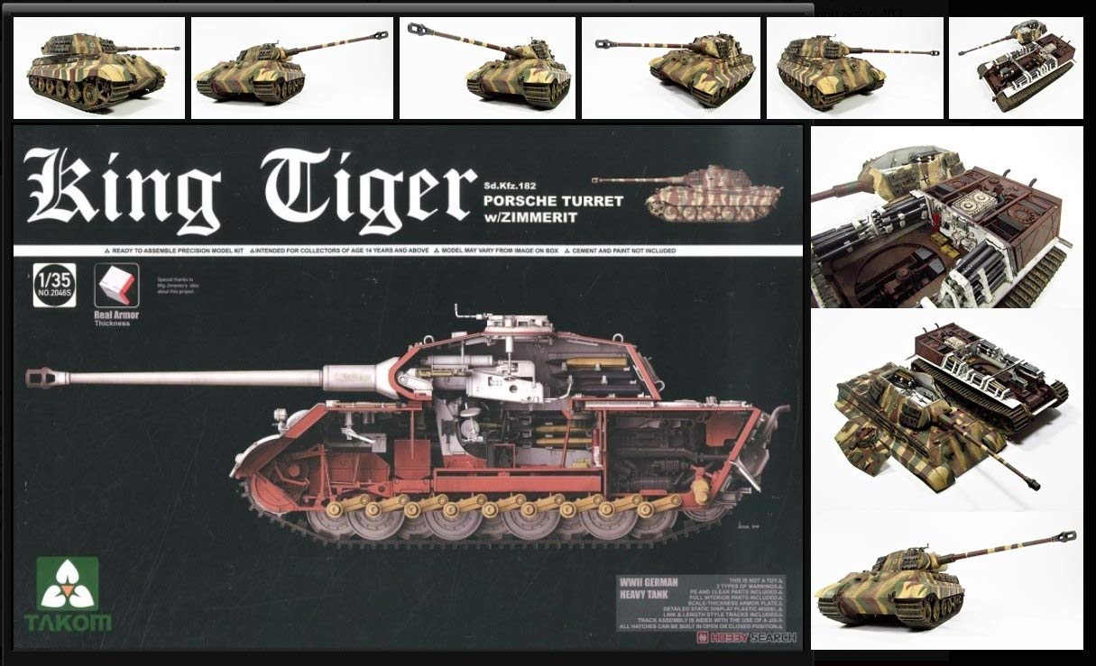 Amazon.com: 1/35 WWII German King Tiger SdKfz 182 Porsche Turret
