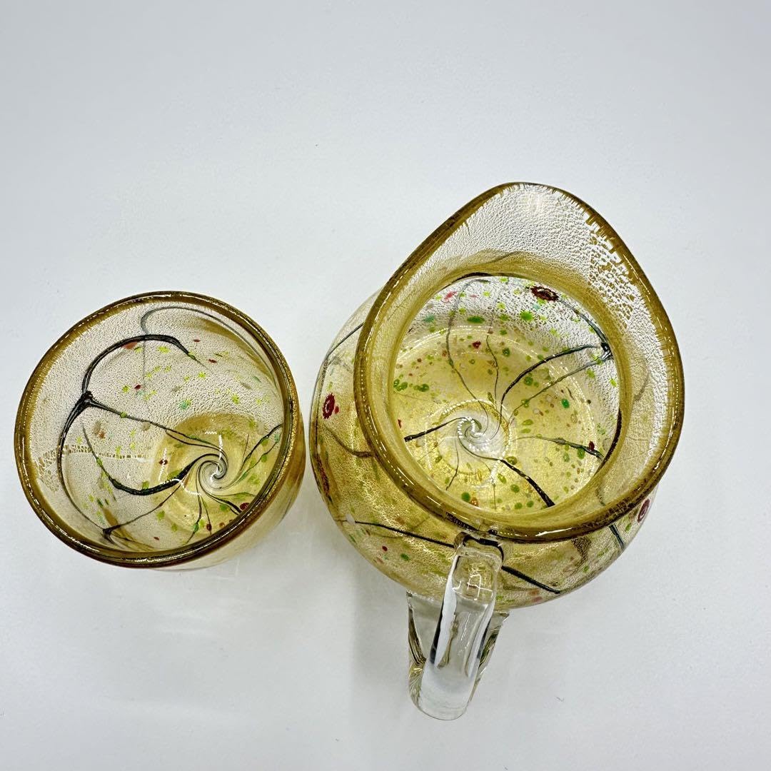 Amazon.co.jp: 現代の名工/人間国宝 ガラス工芸家 黒木国昭作 コップ