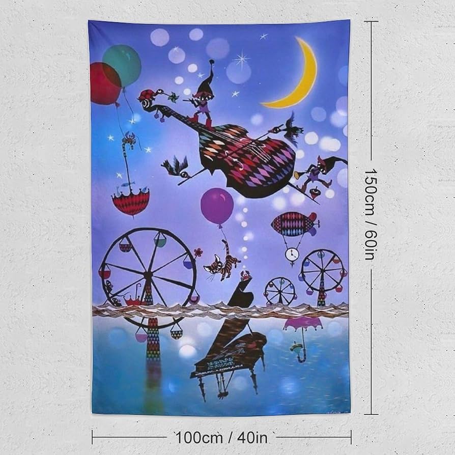 Amazon.co.jp: 藤城清治 (86) タペストリー 絵 ポスター 壁掛け