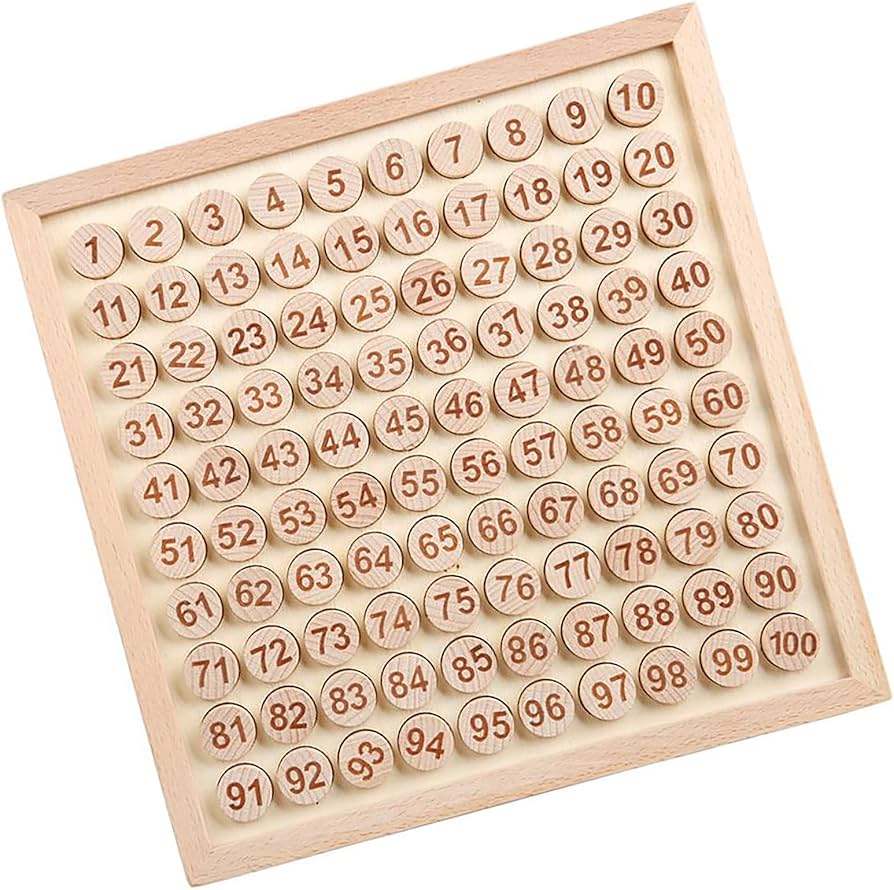 Amazon.co.jp: モンテッソーリ 教具 100並べセット 数字 おもちゃ 知育