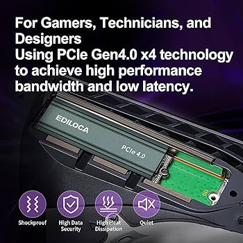 Amazon.com: Ediloca 2TB M2 NVME SSD with Heatsink - PCIe Gen4.0