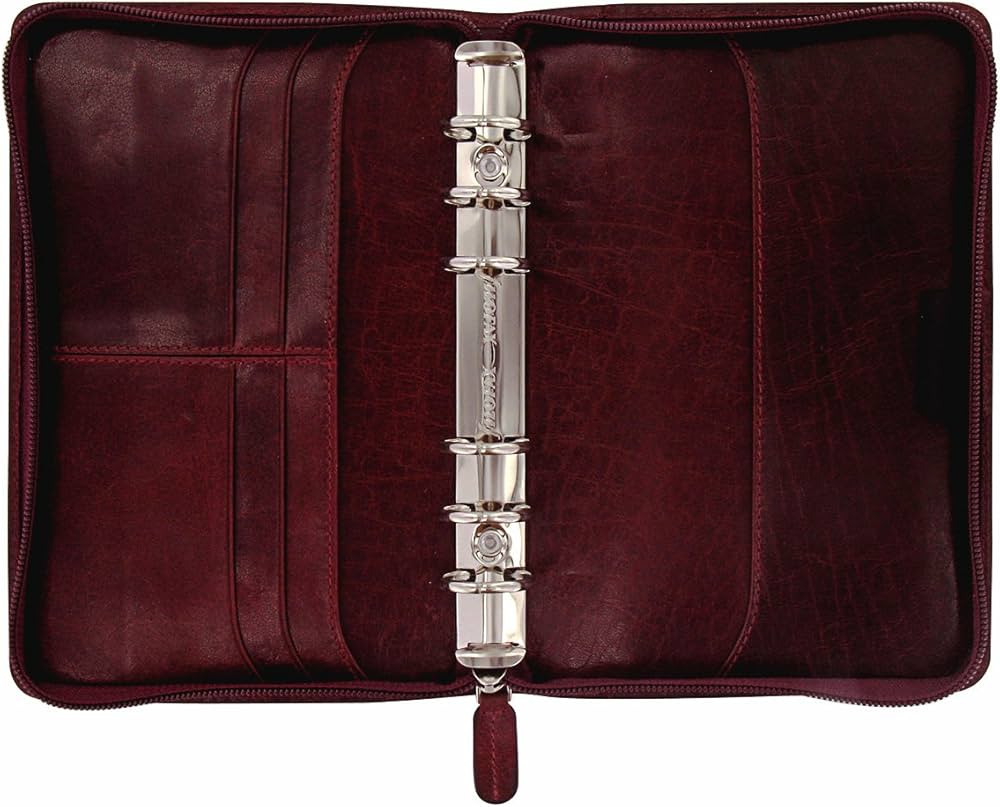 Filofax システム手帳ロックウッドバイブルジップ希少カラーワイン