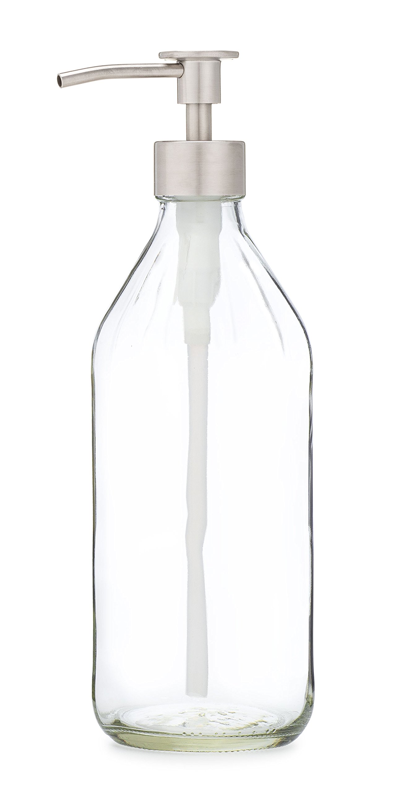 Amazon｜Vintage Inspiredガラスソープディスペンサーwithメタルポンプ