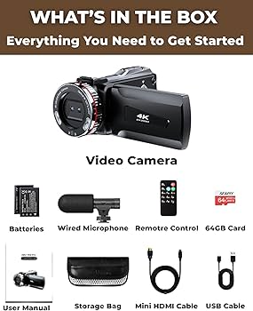 Amazon.com : ZIMOCE 4K 60FPS Video Camera Camcorder with HDMI