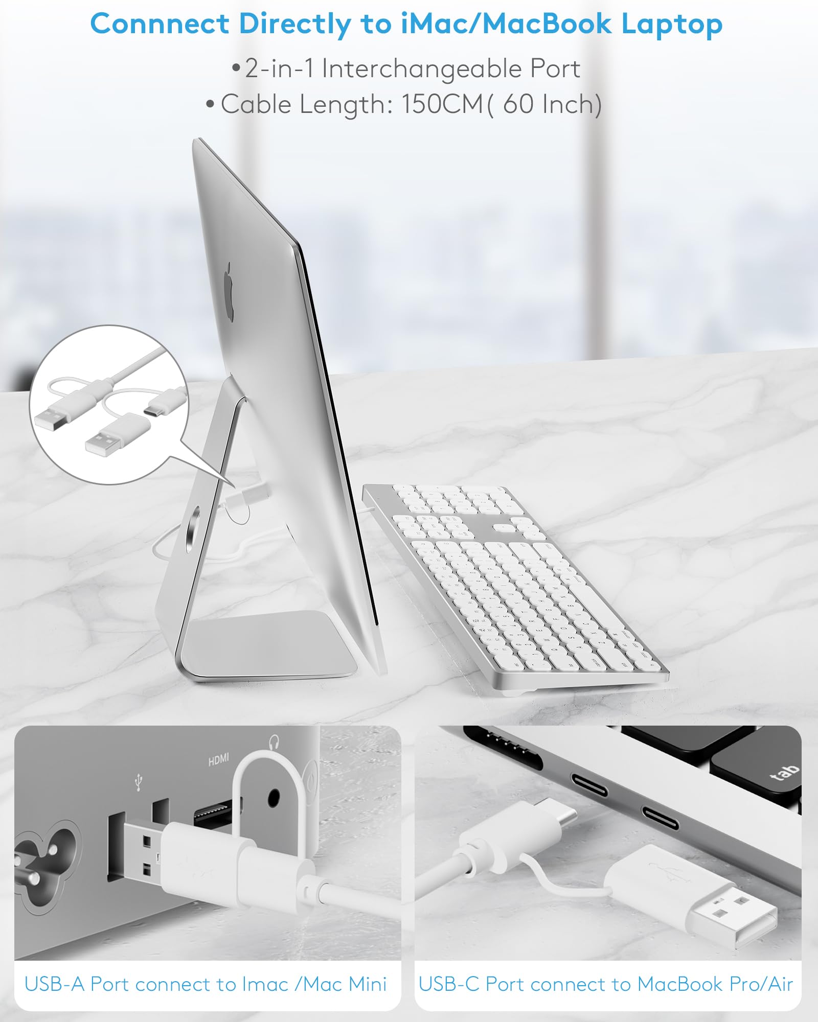 Amazon | 9H アルミニウム USB 有線キーボード テンキー付き Mac Pro