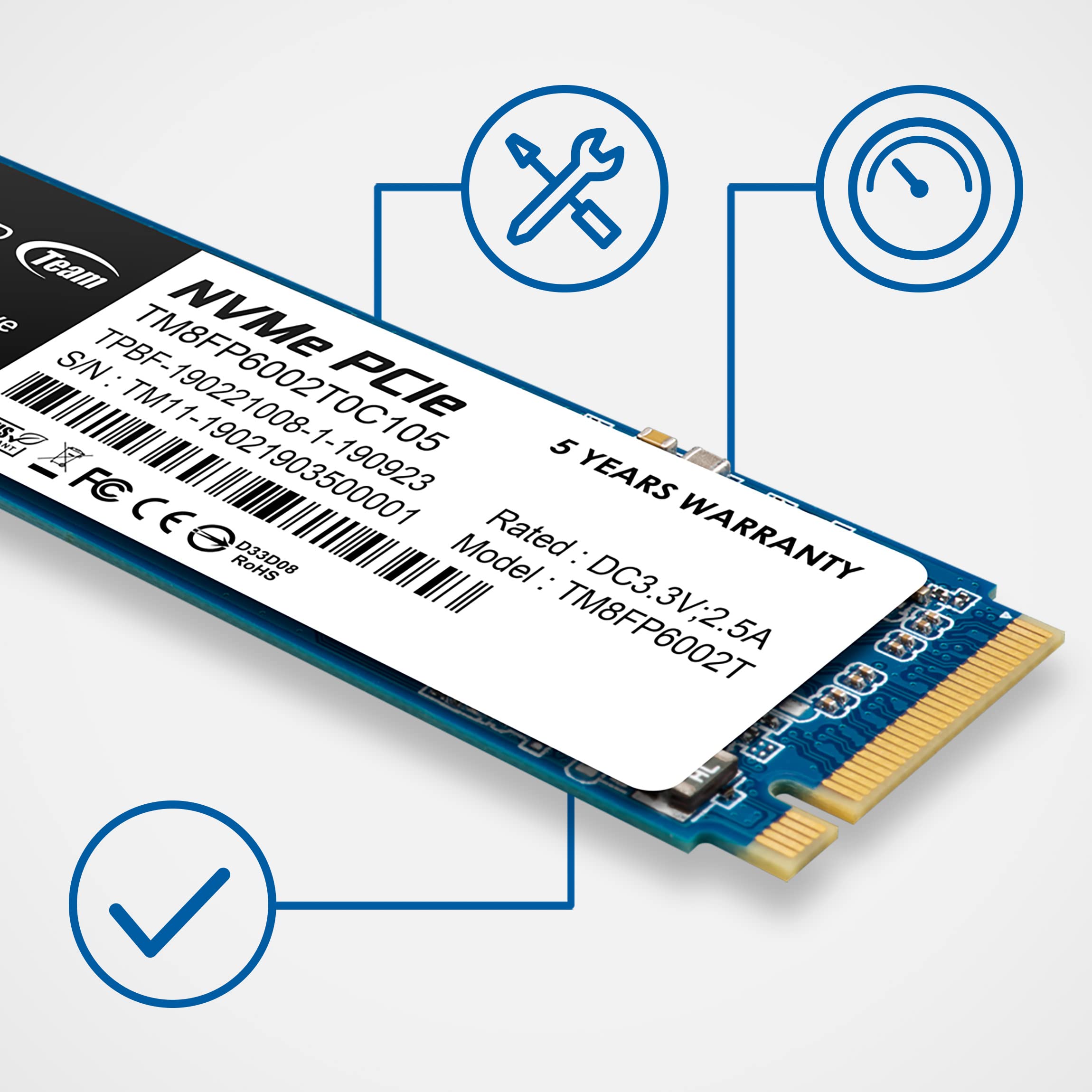 Amazon.com: TEAMGROUP MP33 1TB SLC Cache 3D NAND TLC NVMe 1.3 PCIe