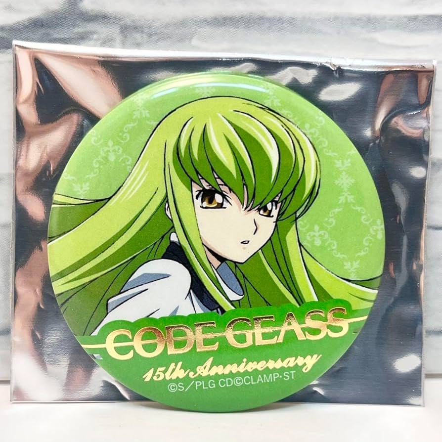 Amazon.co.jp: コードギアス C.C. 缶バッジ 15周年 箔押し : ホビー
