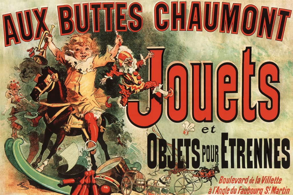 Amazon.com: Jules Cheret Aux Buttes Chaumont Jouets 1885 Vintage
