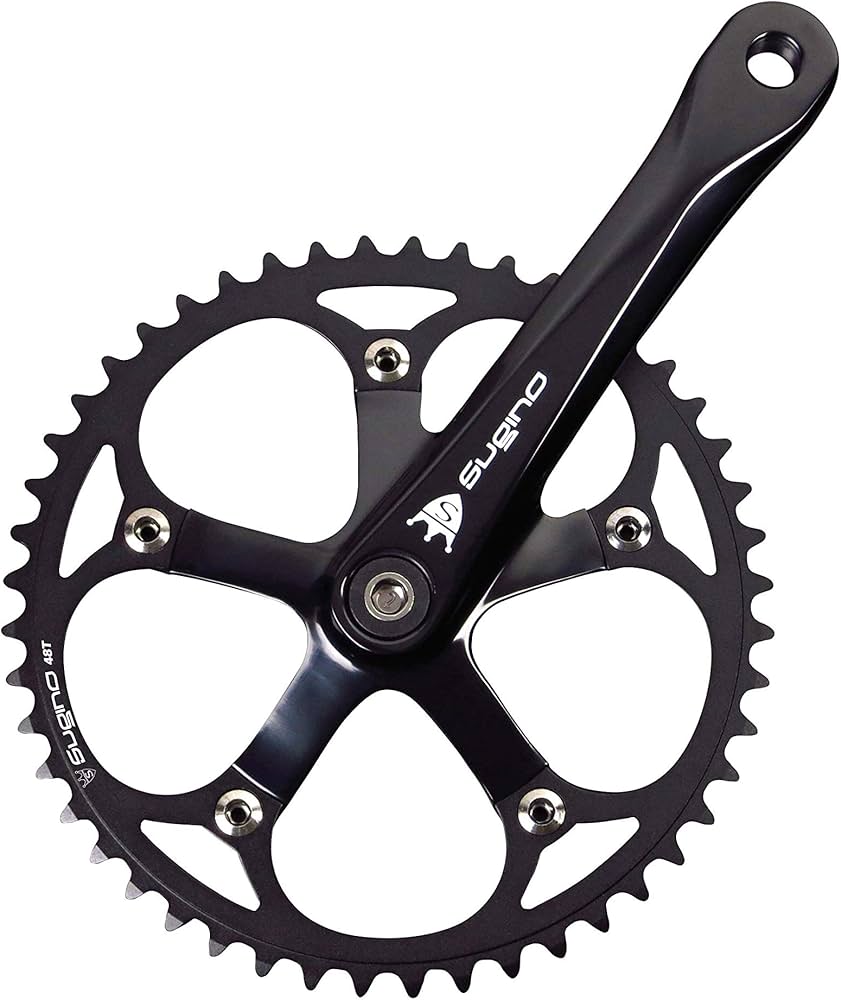 Amazon | Sugino(スギノ) RD4 TRACK BLACK 49T 165mm クランクセット