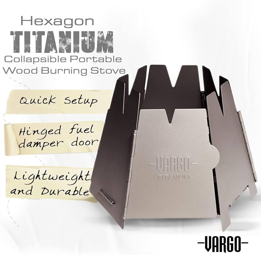 Amazon.com: Vargo Titanium Hexagon Wood Stove | Collapsible