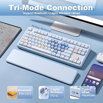 Amazon | YUNZII B87 ワイヤレスメカニカルキーボード ゲーミング