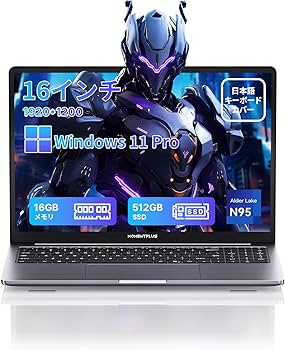 Amazon.co.jp: 【ノートパソコン 16GBメモリ+512GB SSD N95 最大3.4GHz