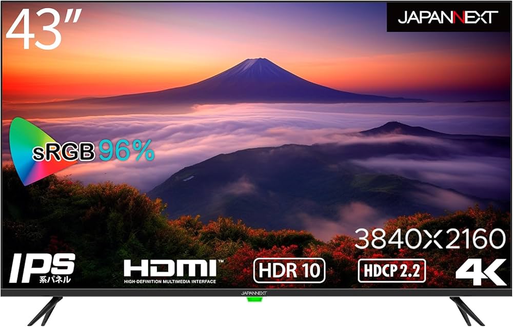 Amazon.co.jp: JAPANNEXT 43インチ 大型 モニター 4K UHD 3840x2160