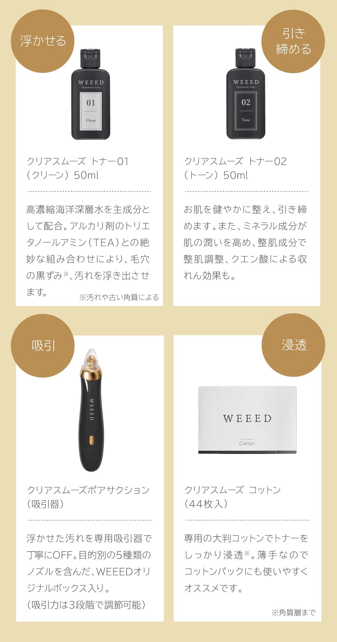 Amazon.co.jp: WEEED ウィード クリアスムーズセット [セット内容