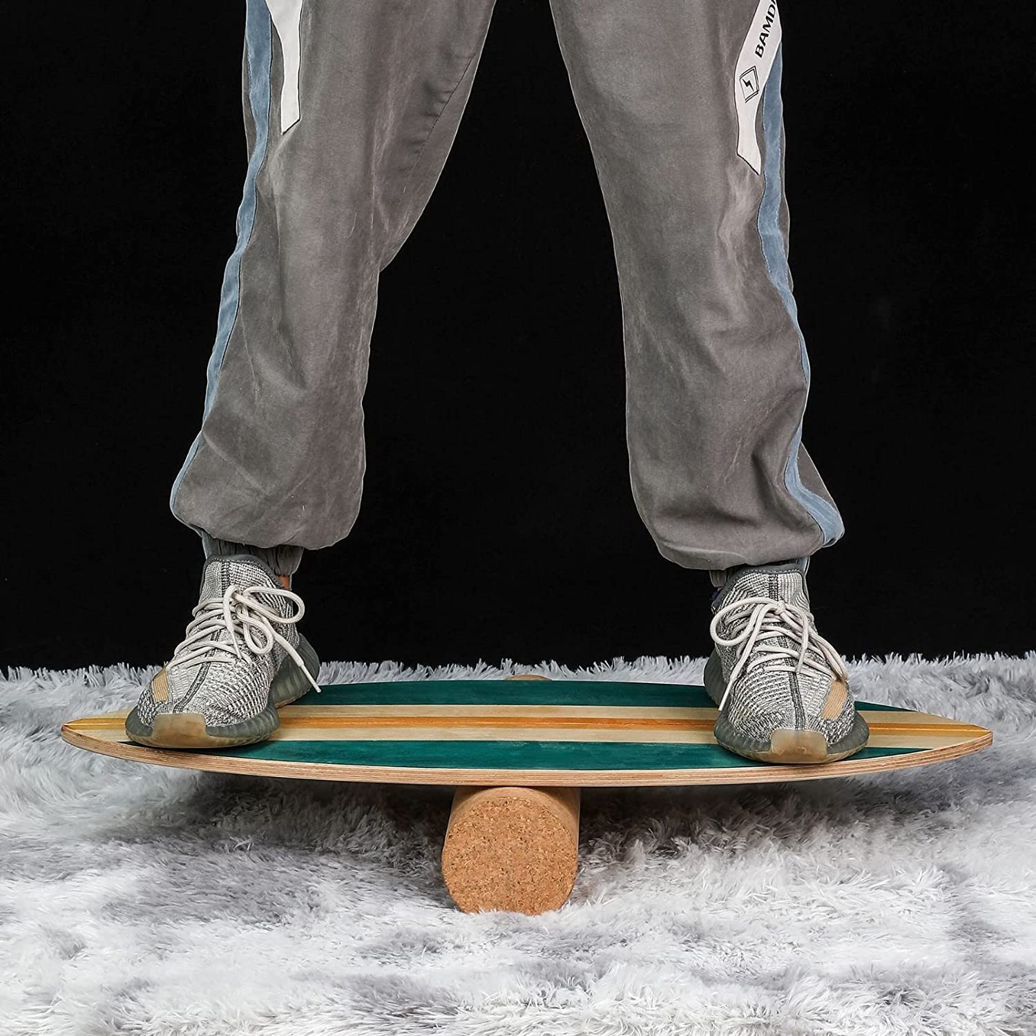 Amazon.co.jp: バランスボードサーフィントレーニングボード、木製