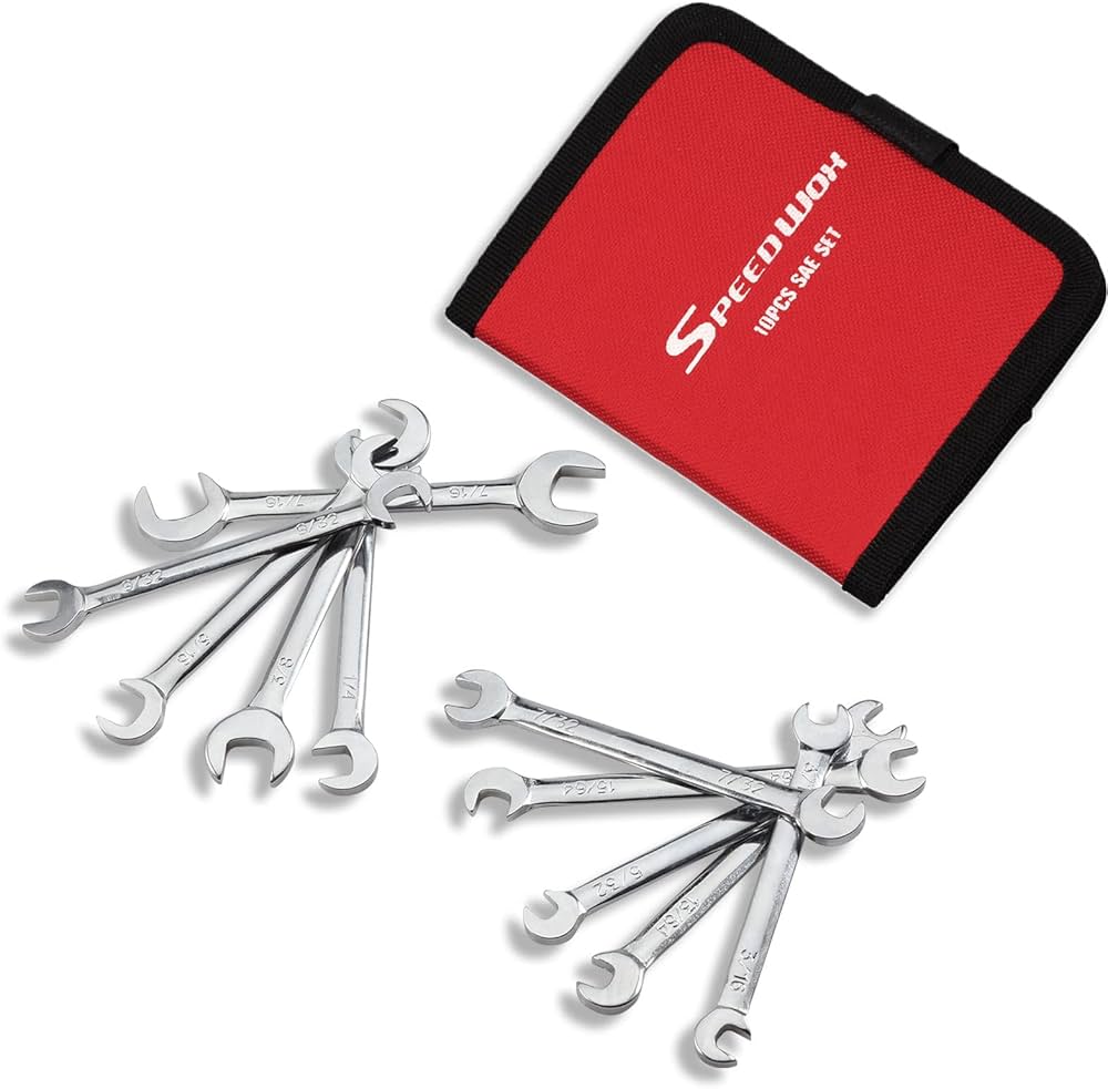 Amazon | SPEEDWOX 両口スパナセット 薄型スパナセット 10本組 インチ
