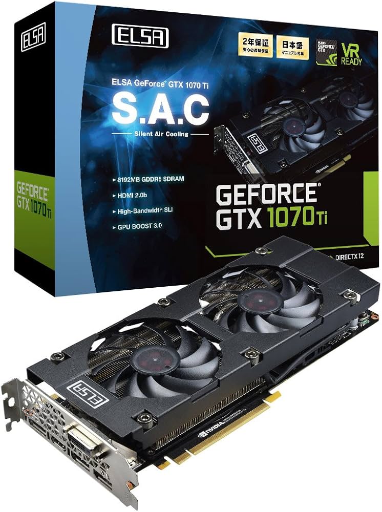 Amazon | ELSA GeForce GTX 1070 Ti 8GB S.A.C グラフィックスボード