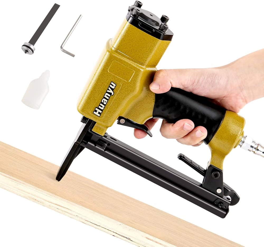 Amazon | Huanyu エアタッカー コ型タッカー 強力型業務用 足長6-13MM