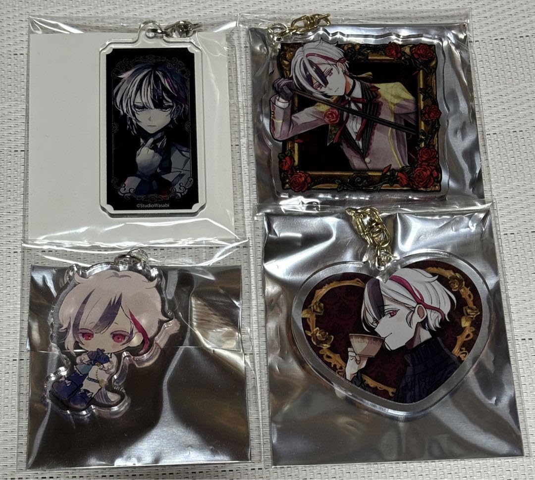 あくねこ 【 ベリアン 】 アクリルコースター ＆ キーホルダー あく