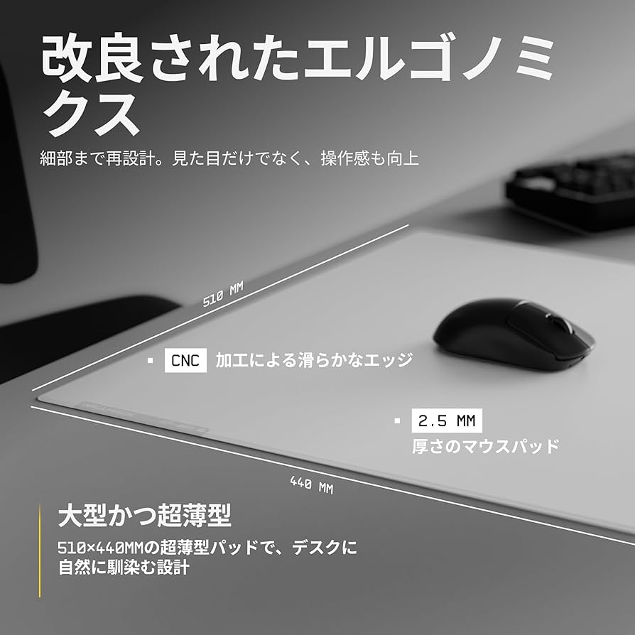 Amazon.co.jp: WALLHACK ガラスマウスパッド SP-005 ホワイト