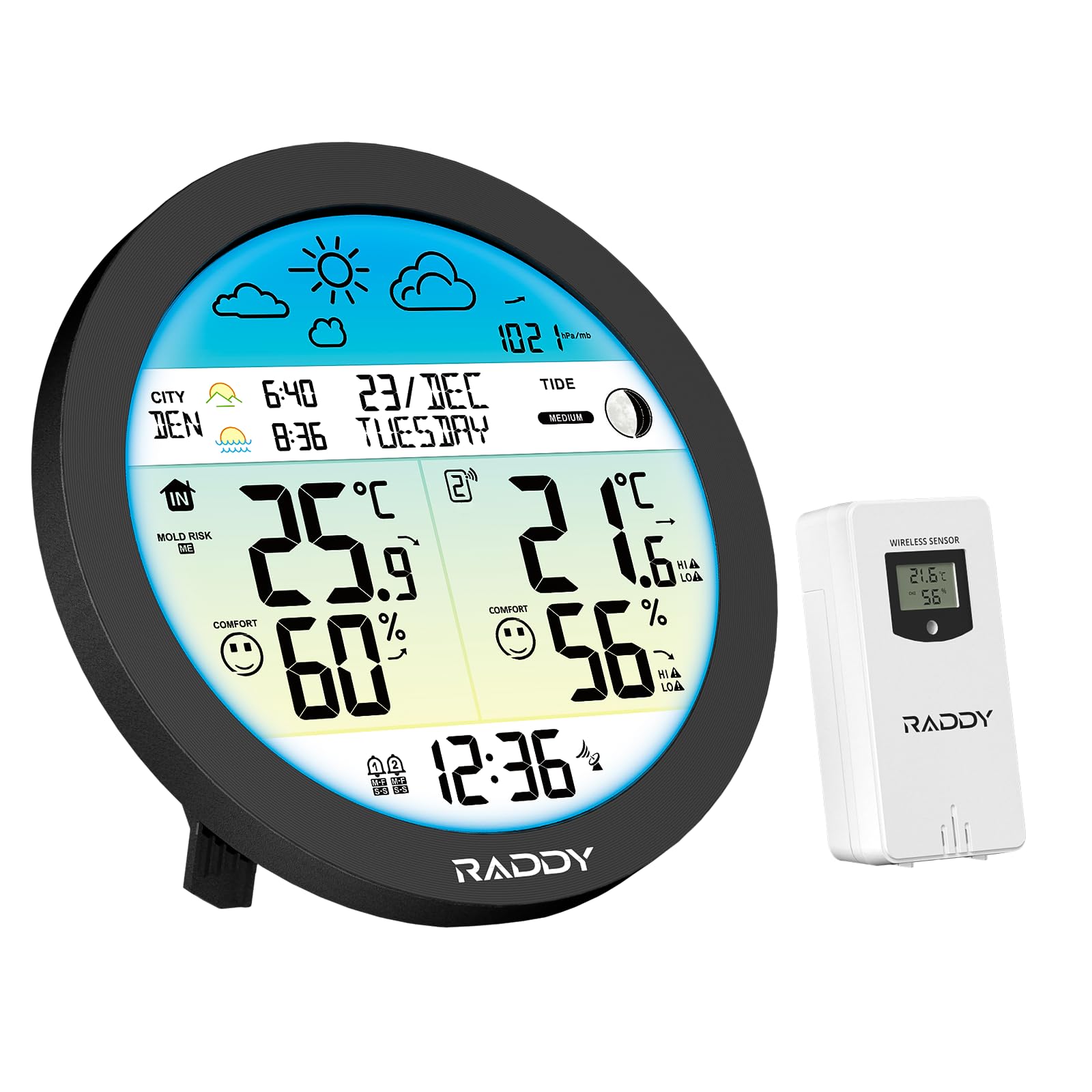 Amazon.com: Raddy DT7 Weather Station with HTN Display – Indoor