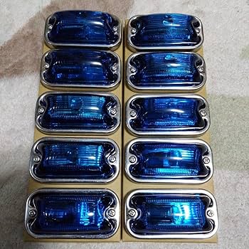 Amazon | デコトラ レトロ 角マーカー マーカーランプ 青色 10個入り