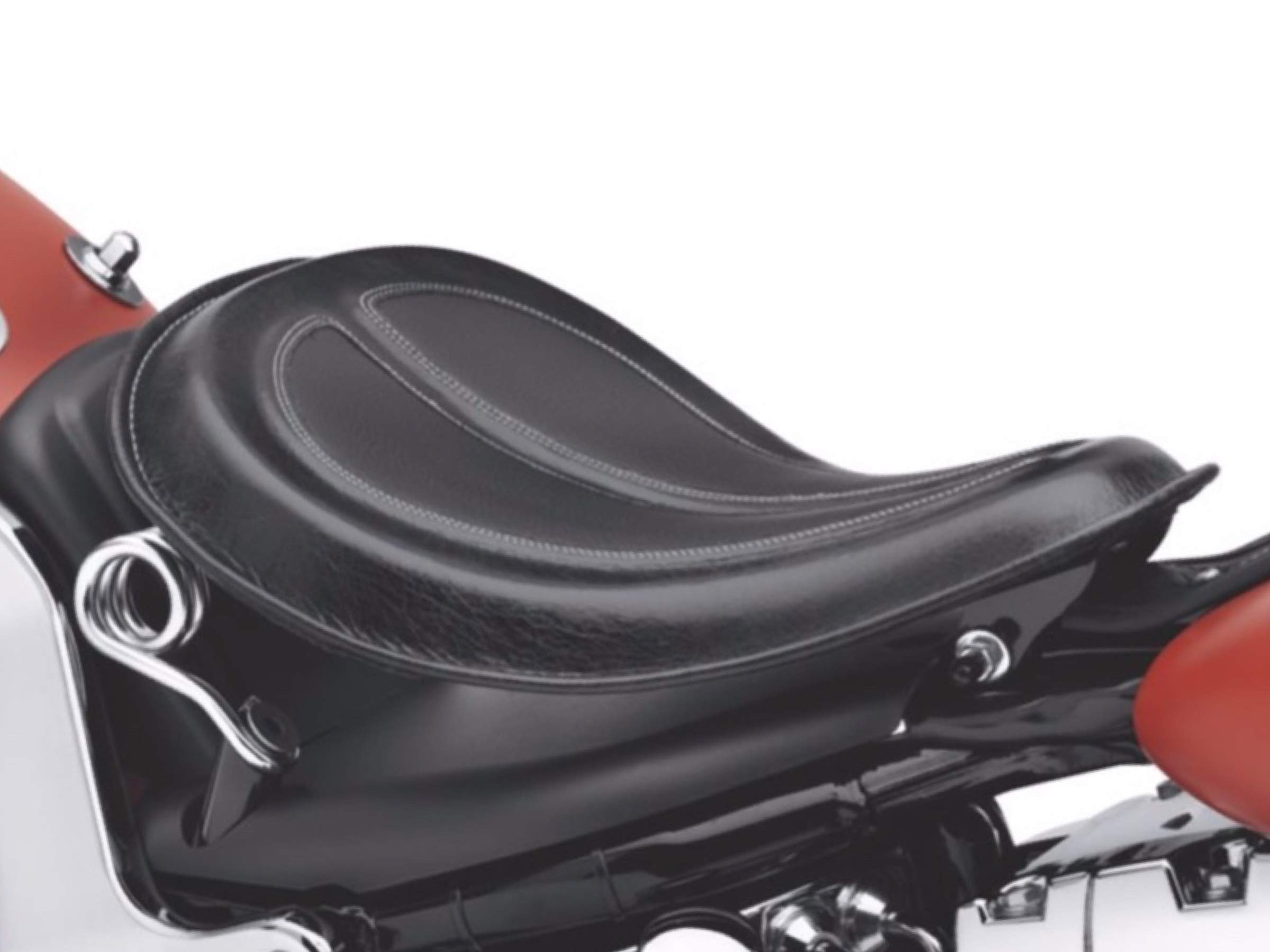 Amazon | REAL 本革 ブラック SOLO スプリング シート ハーレー