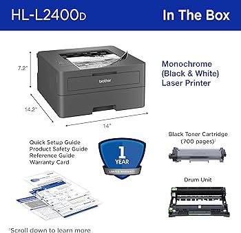 Amazon.co.jp: Brother HL-L2400D コンパクトモノクロレーザープリンタ