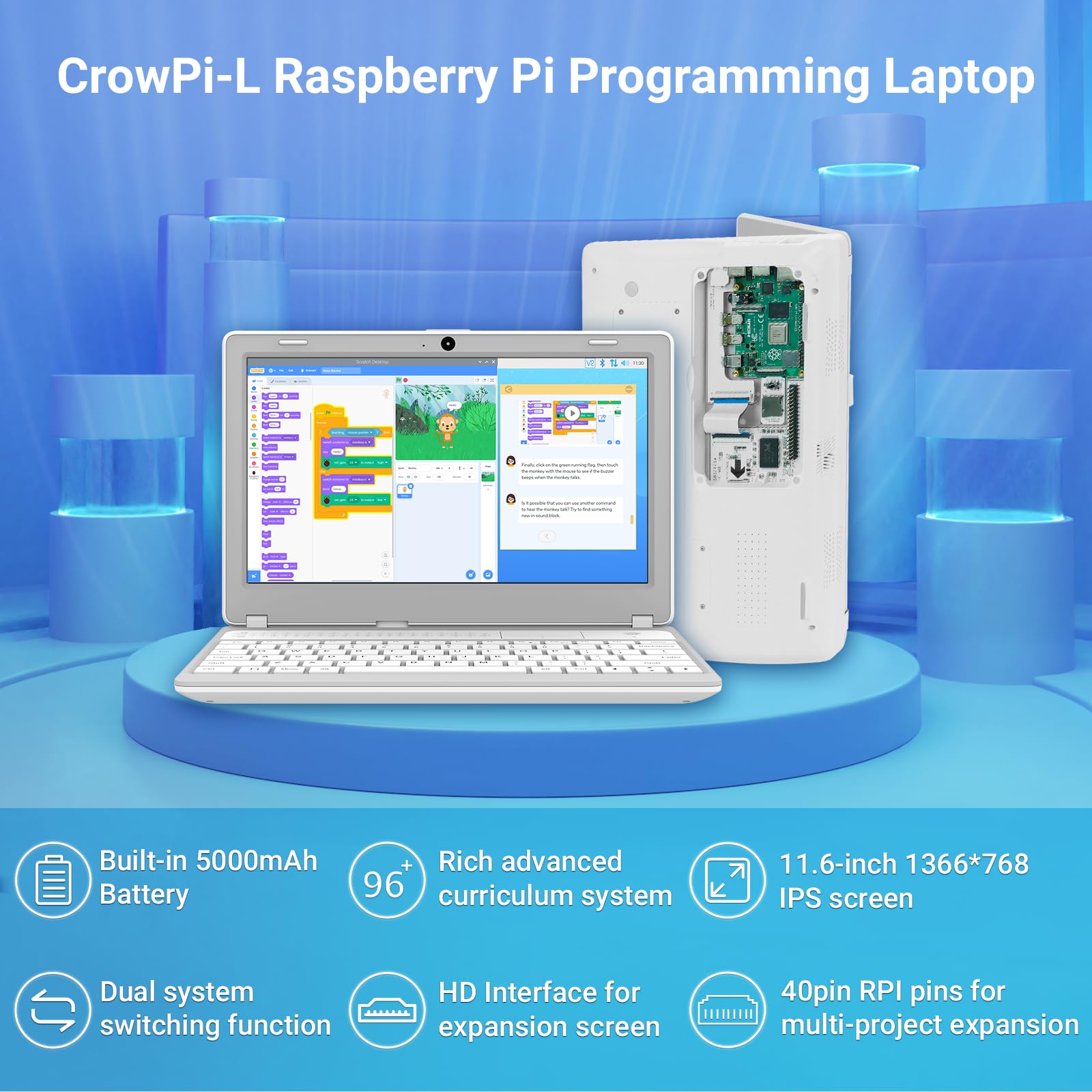 Amazon.co.jp: ELECROW CrowPi 2 オールインワンキット Raspberry Pi 4