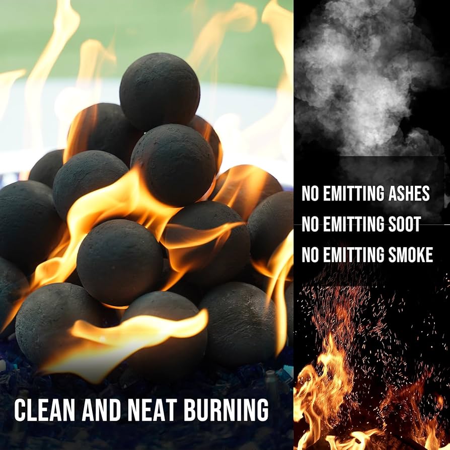 Amazon.com: Skyflame 2-Inch Ceramic Fireplace Balls, 25PCS Round