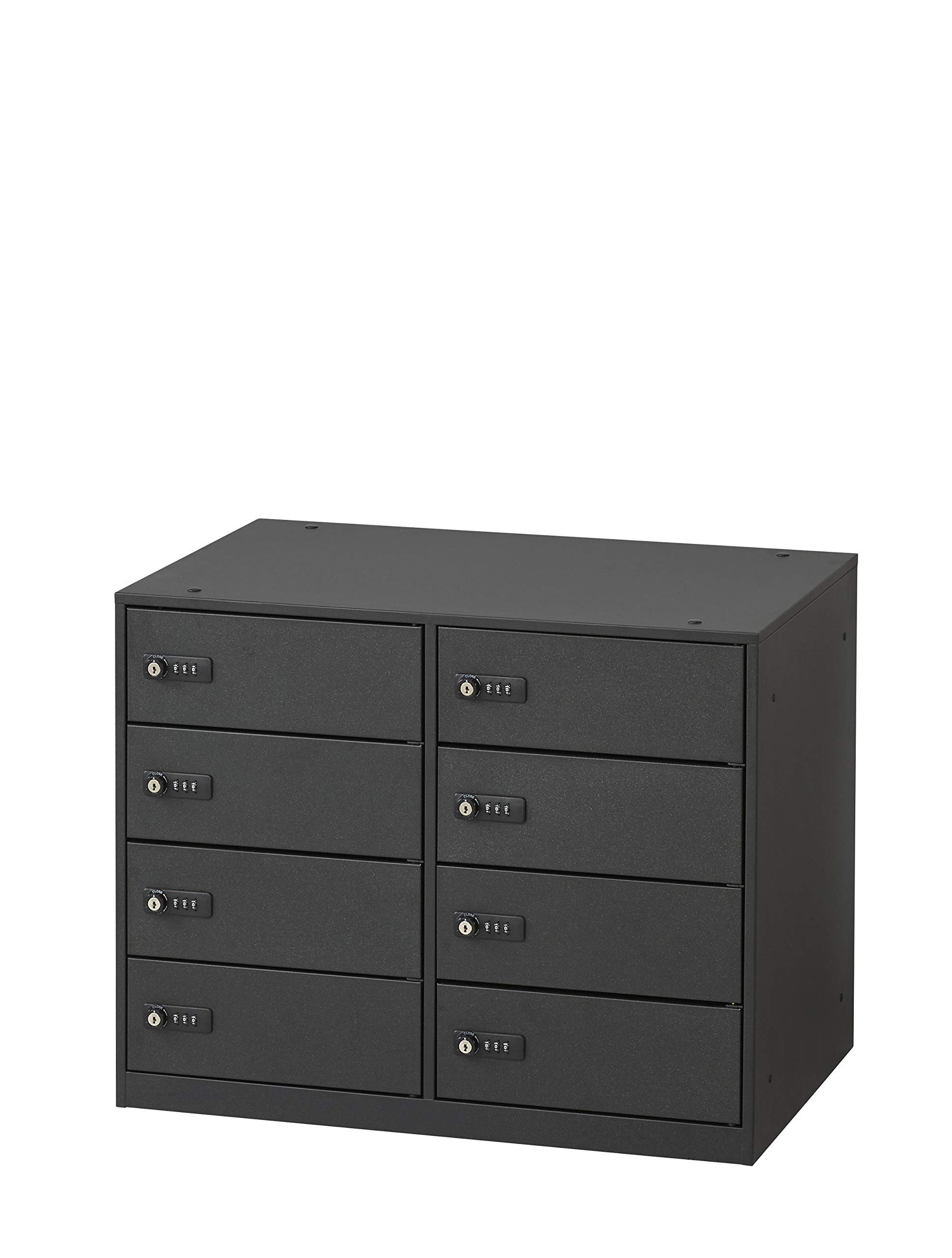 Amazon.co.jp: 貴重品ロッカー 8人用 ダイヤル式 モバイル 完成品 小型