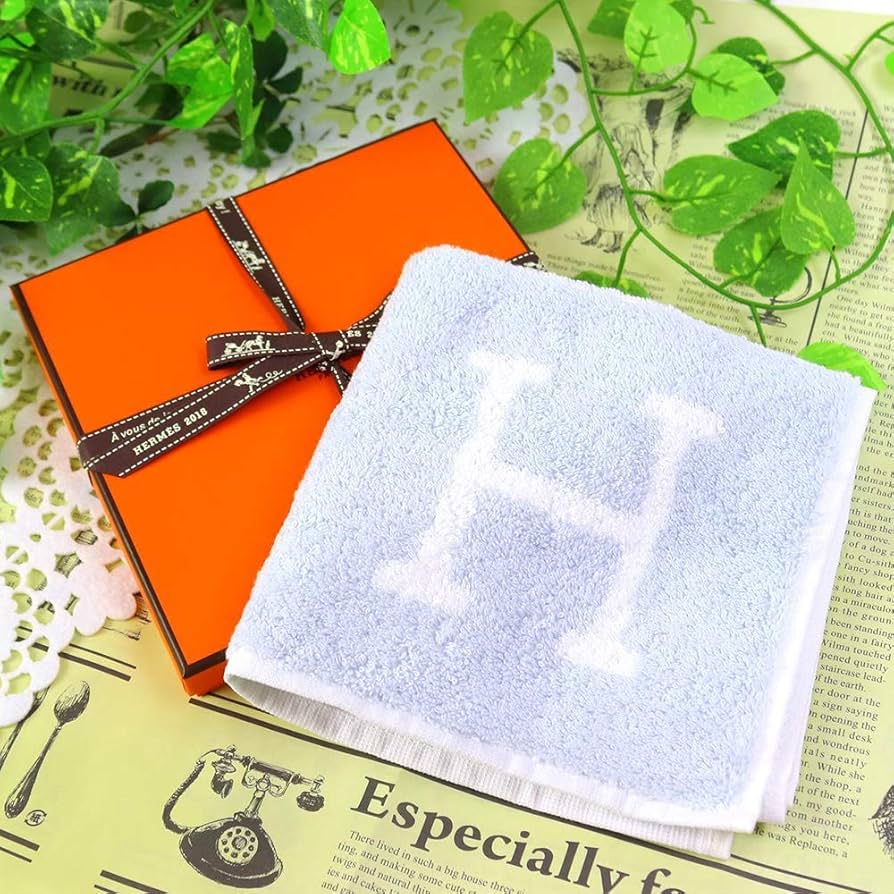 Amazon | [エルメス] 【名入れ対応可】【正規リボンBOX付き】 ハンカチ