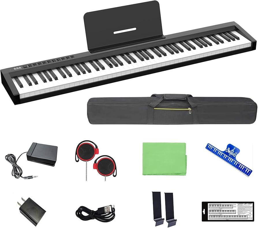 Amazon | トモイ TOMOI 2018年8月 電子ピアノ 88鍵盤 ペダル 譜面台