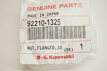 Kawasaki Replacement Part # 92210-1325 nut,flanged,10mm - Hardware