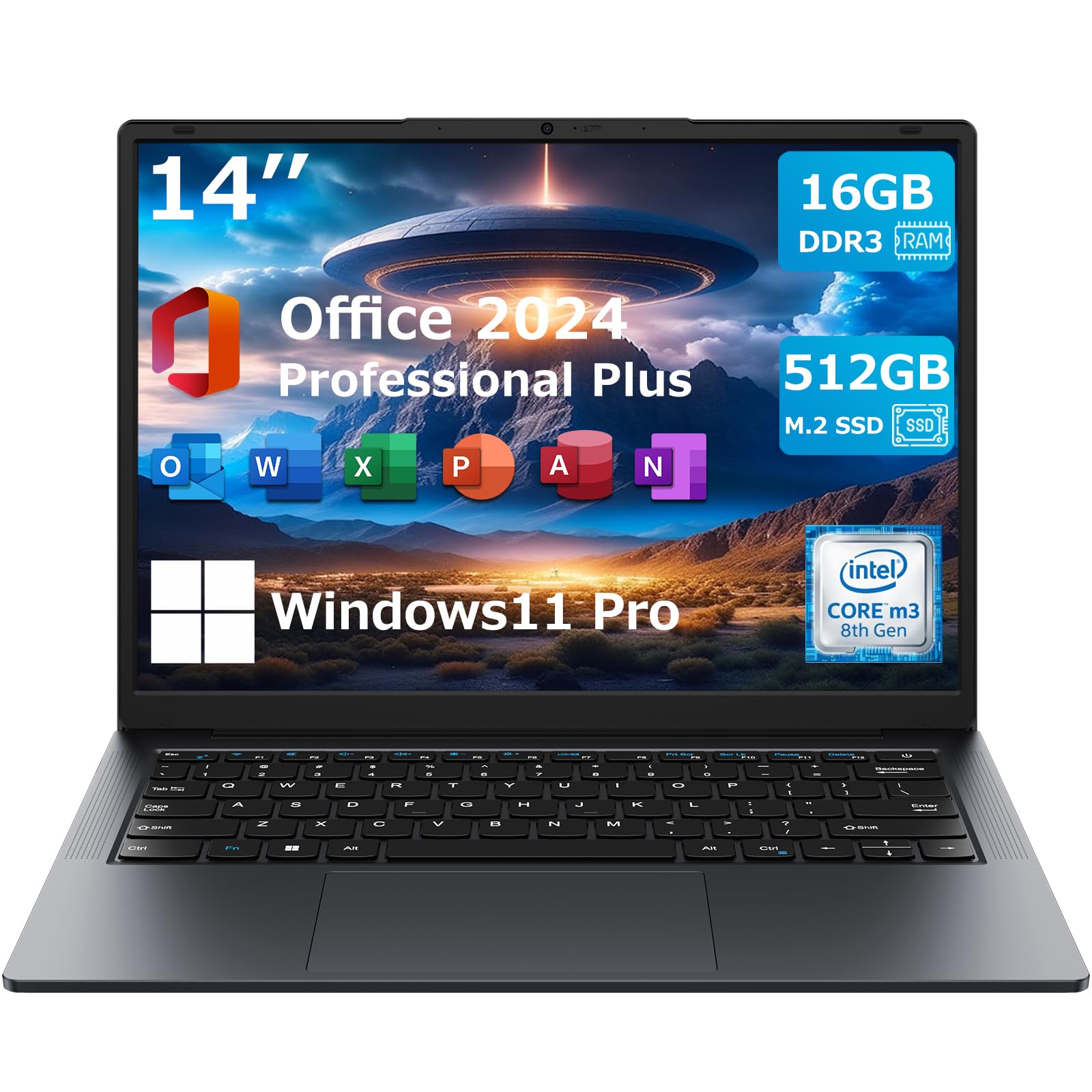 Amazon.co.jp: TPV ノートパソコン office搭載 2kディスプレイ付き 14