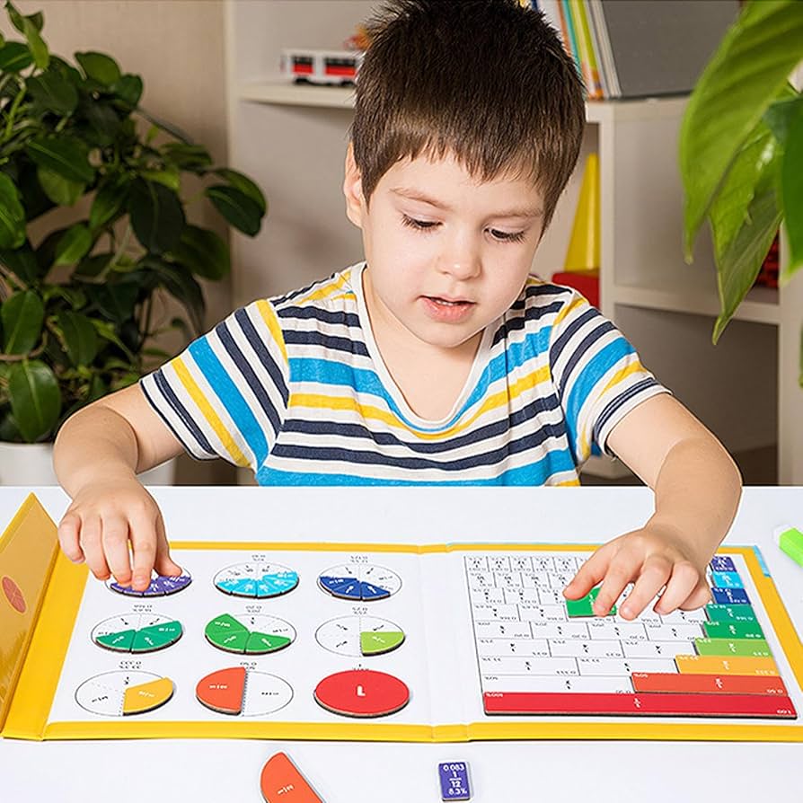 Amazon | モンテッソーリ算数の分数教材、磁気分数ディスク、分子