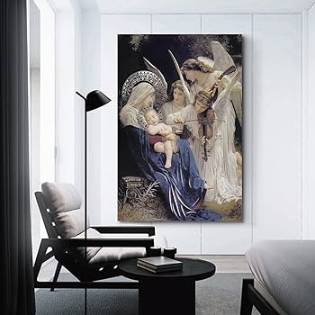 Amazon｜天使と聖母マリア アート ポスター ポスター装飾絵画