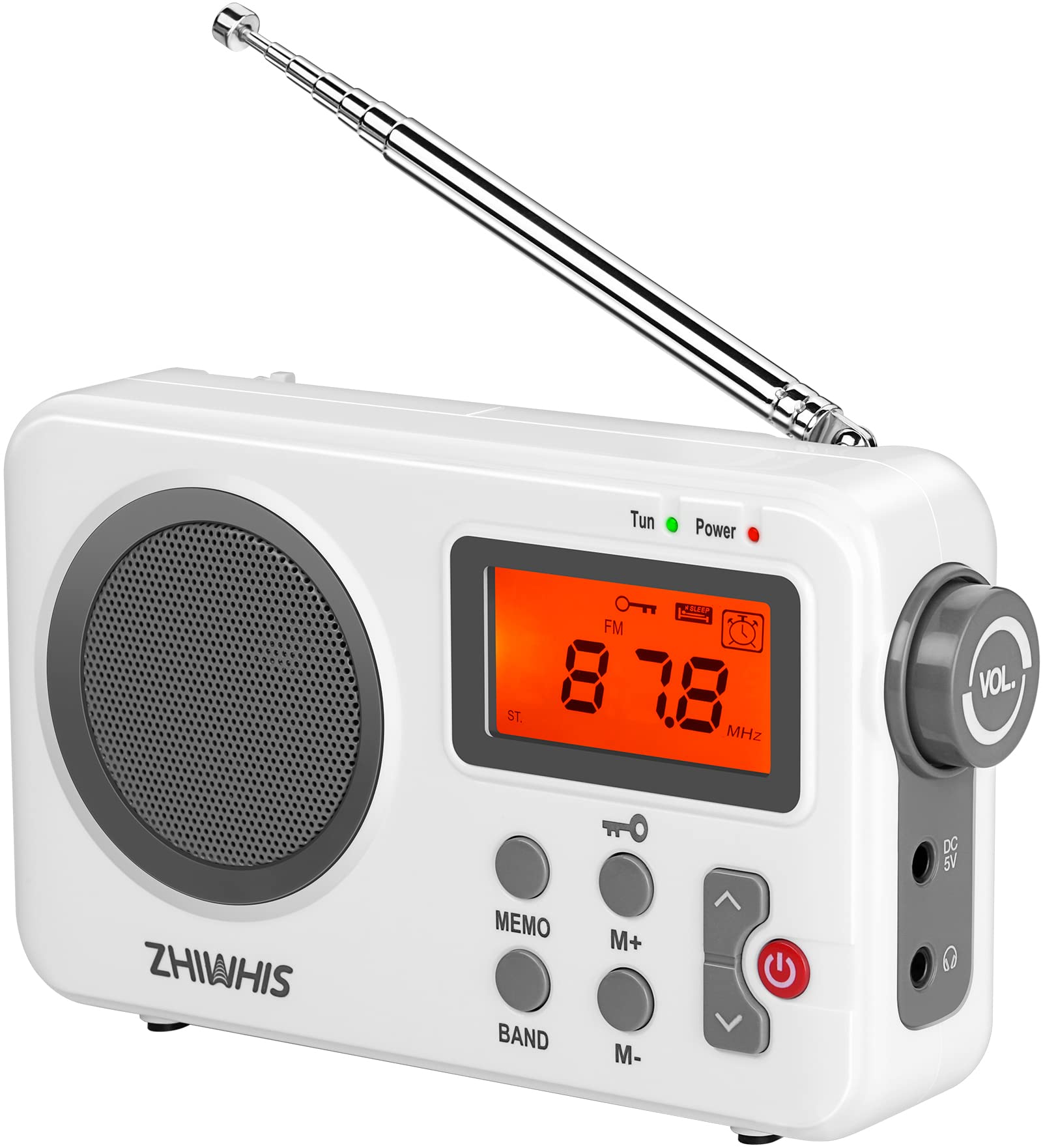 Amazon.com: ZHIWHIS Portable Radio, AM FM Shortwave Digital Tuner