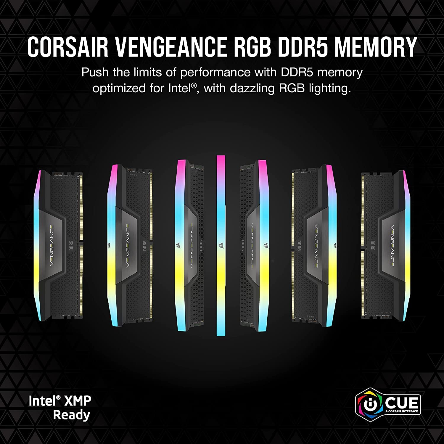CORSAIR Vengeance RGB DDR5 RAM 64GB (2x32GB) 6000MHz CL30 Intel