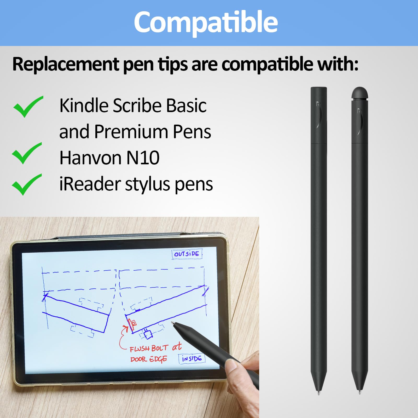 Amazon.co.jp: Kindle Scribeスタイラスペン用交換用ペン先 - チタン