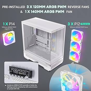 Amazon | Antec Constellation C7 ARGB WHITE 強化ガラスパネル搭載