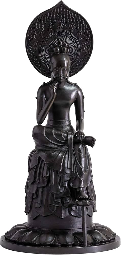 Amazon｜国宝復刻版 弥勒菩薩 半跏像(中宮寺型) 31cm漆仕上げ 蝋型