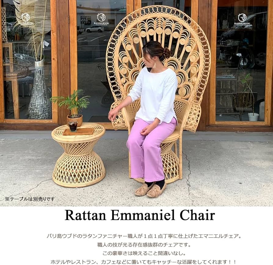 Amazon.co.jp: KANMURYOU タンエマニエルチェア チェア おしゃれ 新