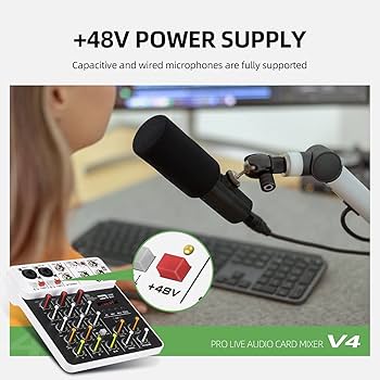 Amazon | オーディオミキサーD Debra V4 4チャンネルDJミキサー